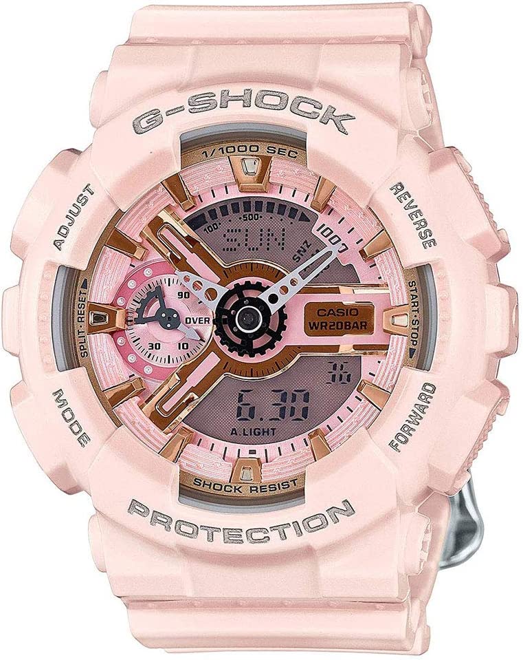 Sports Watch Gold and Pink Dial Pink Quartz Ladies