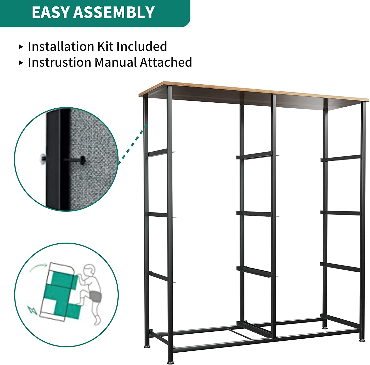 YITAHOME Dresser with 8 Drawers - Fabric Storage Tower, Organizer Unit for Bedroom, Living Room, Hallway, Closets & Nursery - Sturdy Steel Frame, Wooden Top & Easy Pull Fabric Bins