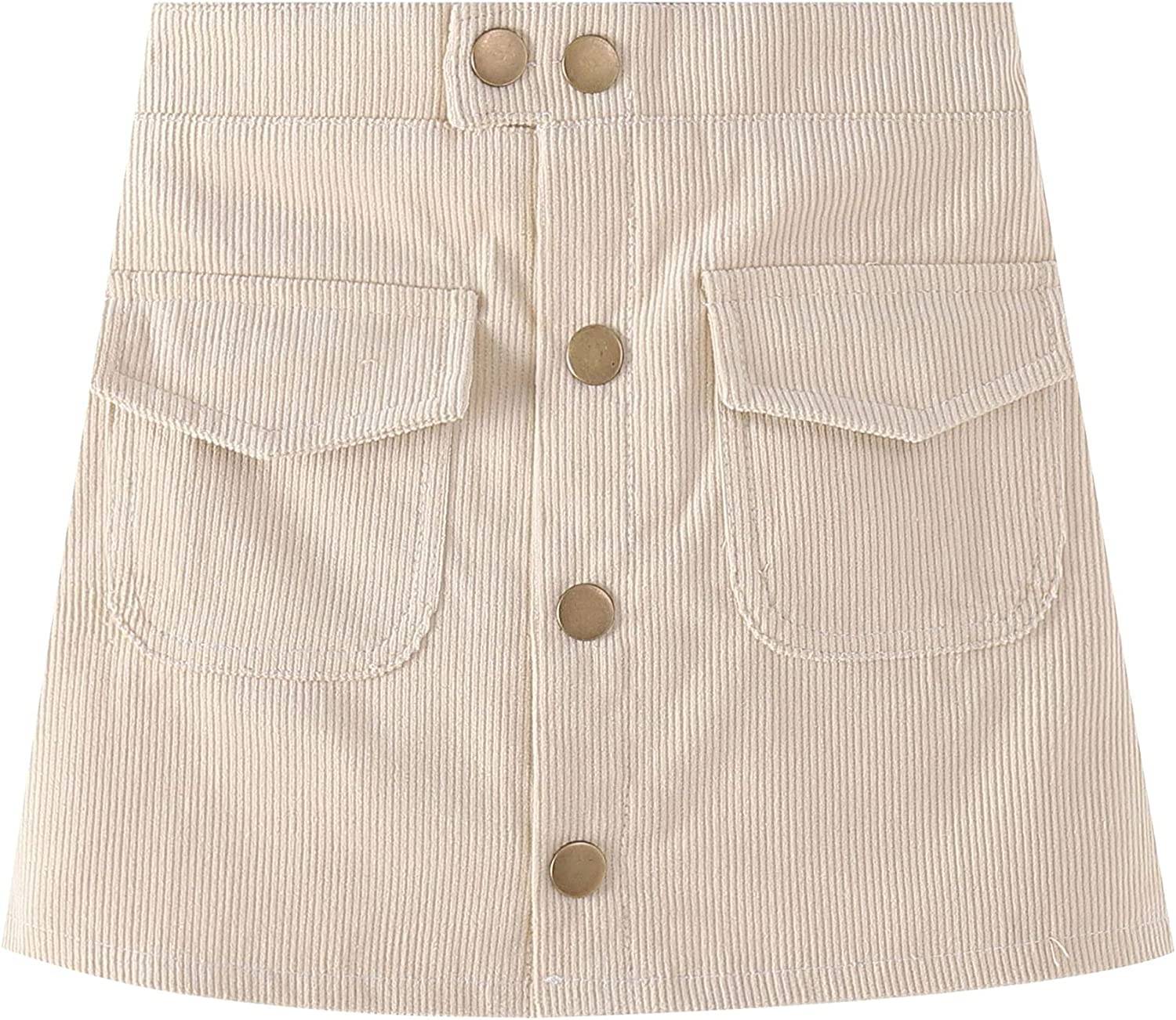 WELAKEN Girls and Toddler's Corduroy Short Mini Skirt