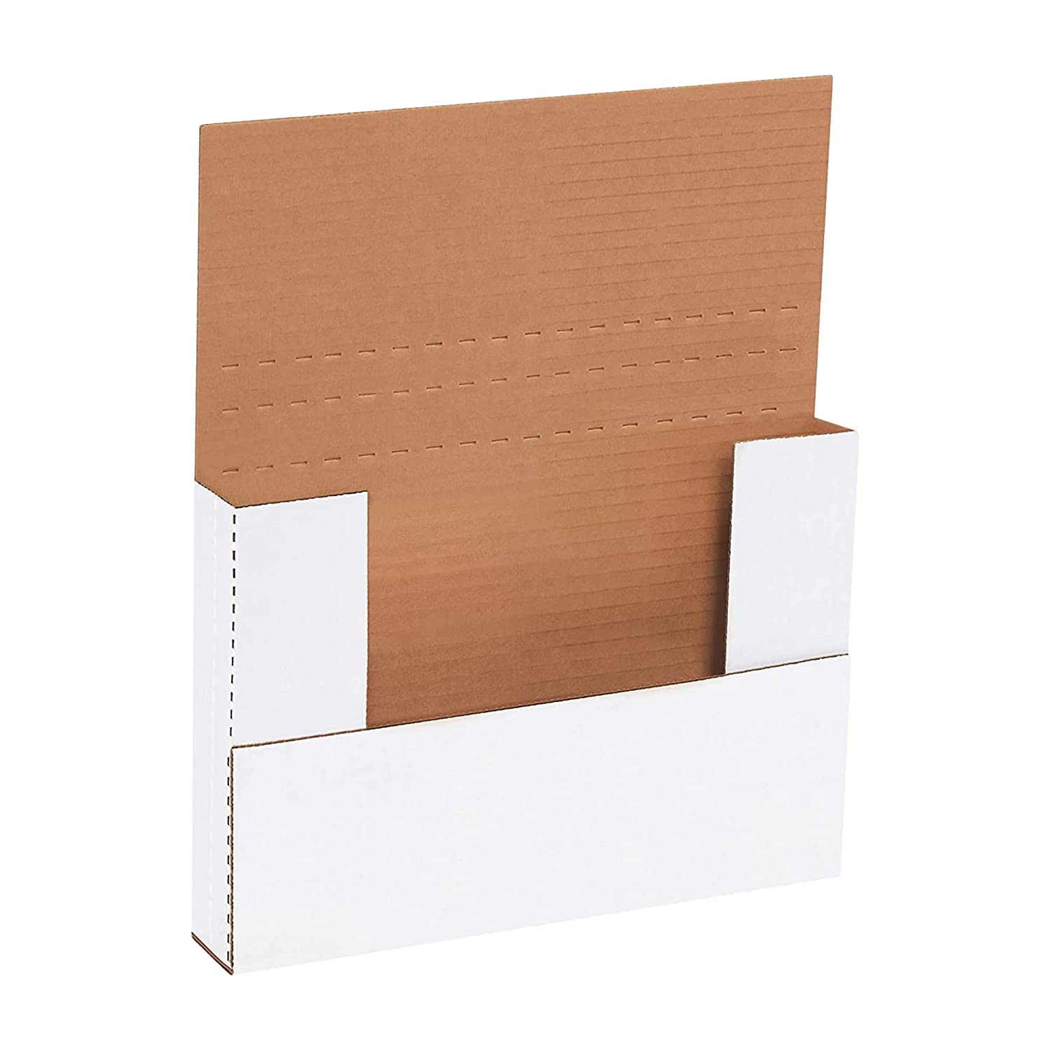 AVIDITI Small Shipping Boxes 9.625"L x 6.625"W x 1.25"H, 50-Pack | Cardboard Box Crush-Proof Carton for Mailing, Storing, Package, Gifts, Crafts, Business or Home, White