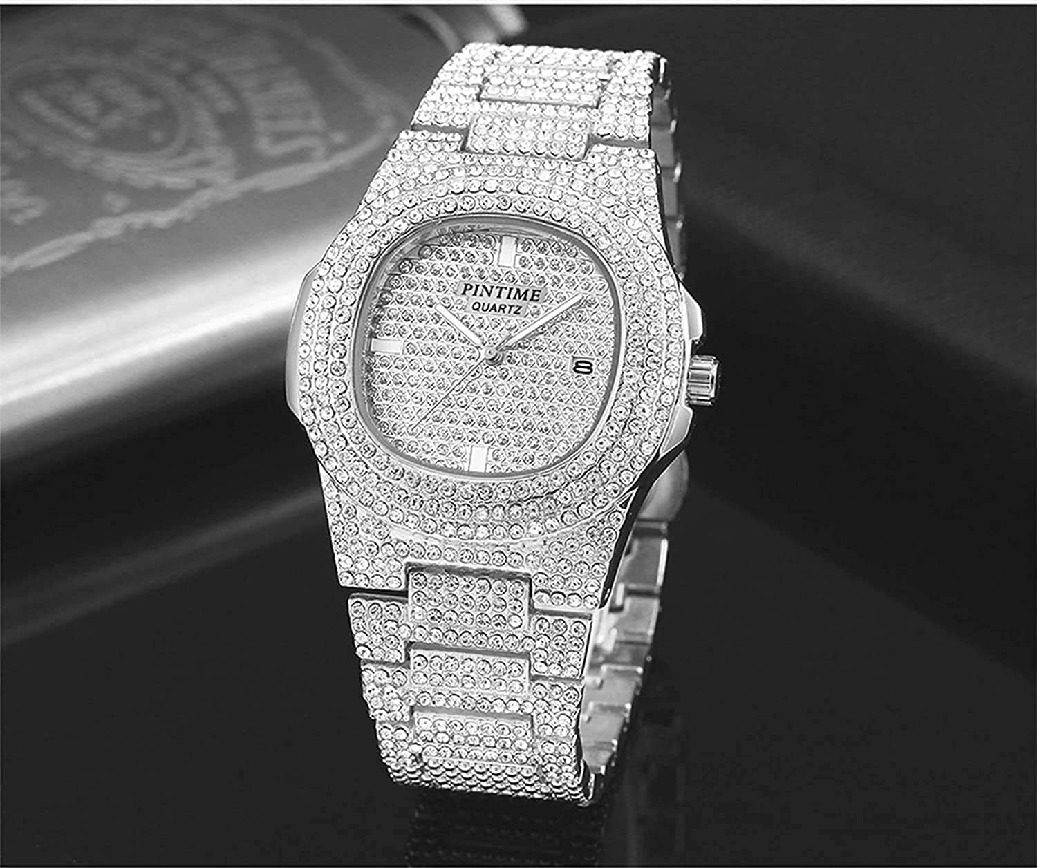 Luxury Unisex Watch Crystal Diamond Watches Big Face Women's Men's Quartz Watch Gold Color Silver Color Rose Gold Color Stainless Steel Wrist Watch