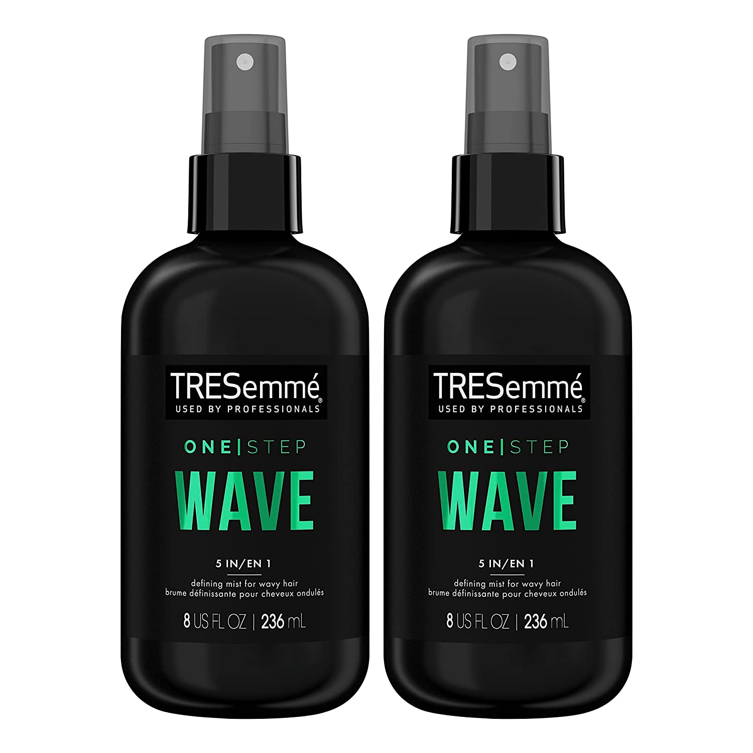 TRESemmé One Step 5-in-1 Leave -In Hair Styling Mist Wave Defining Mist 2 Count For Wavy Hair Hair Care Product to Enhance Natural Waves 8 oz