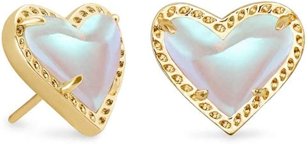 Kendra Scott Ari Heart Stud Earrings for Women, Fashion Jewelry