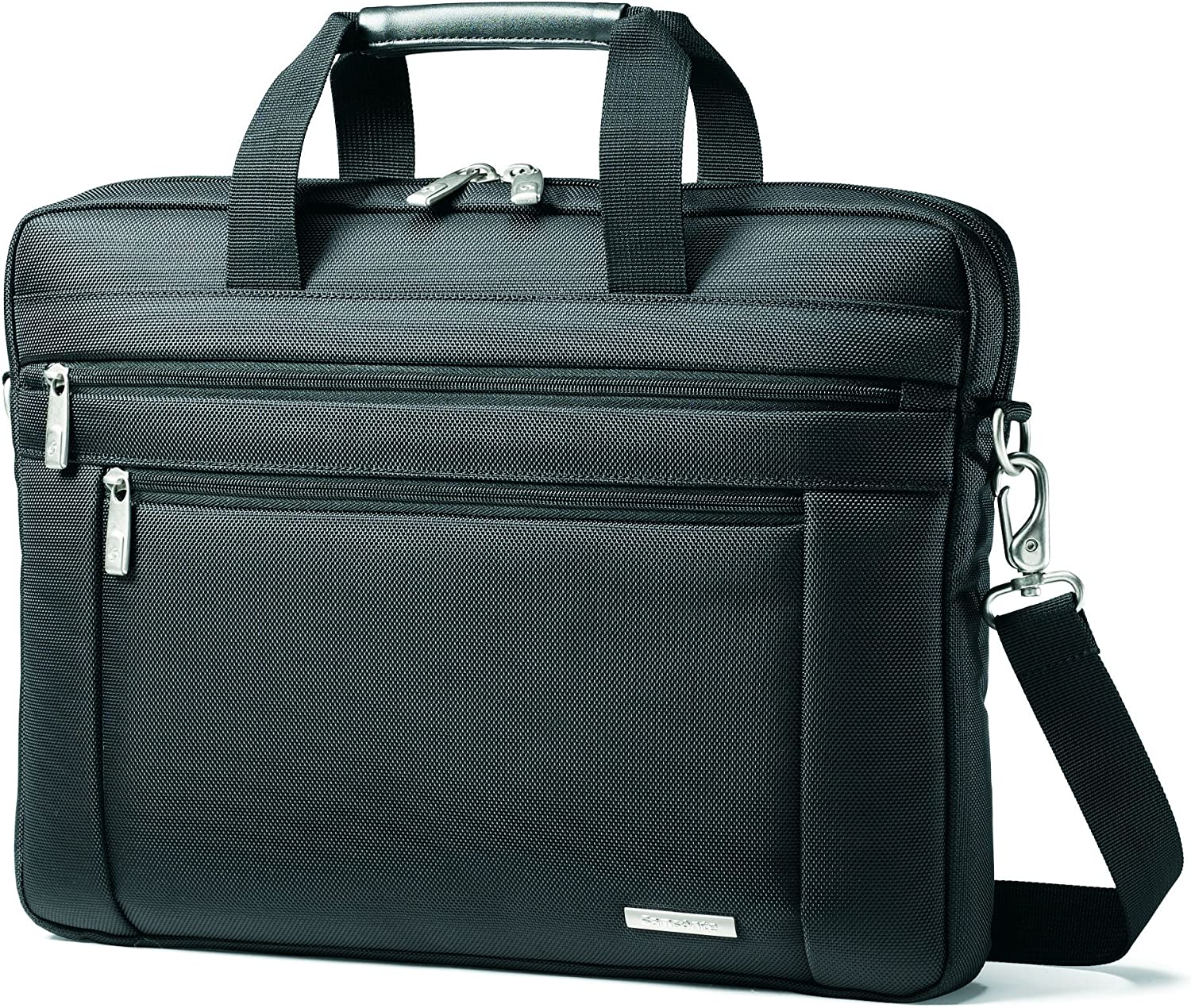 Samsonite Classic Laptop Slim Briefcase, Black, 16 x 2 x 12-Inch