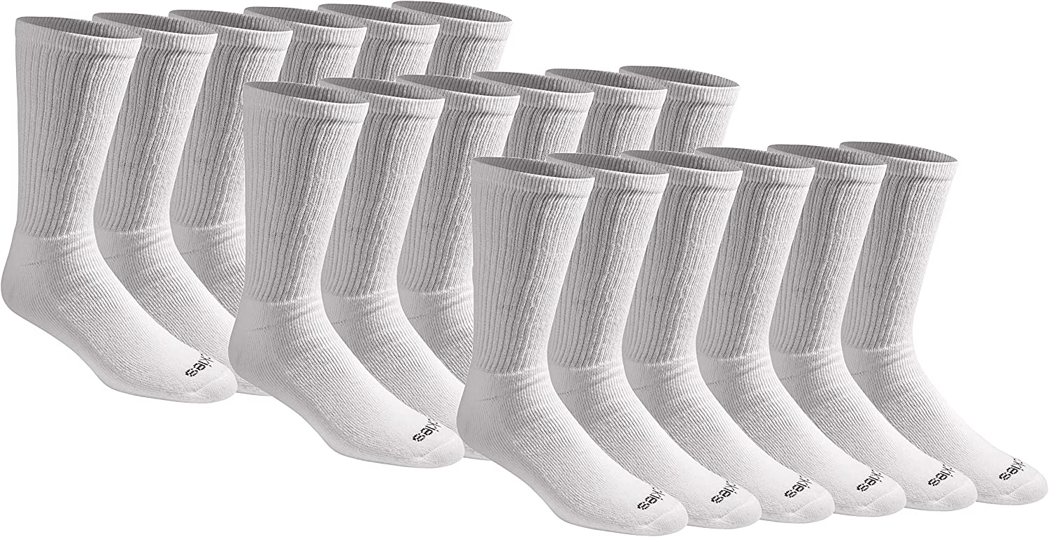 Dickies Men's Multi-pack Cotton Blend Cushioned Work Crew Socks (18 & 36 Pairs)