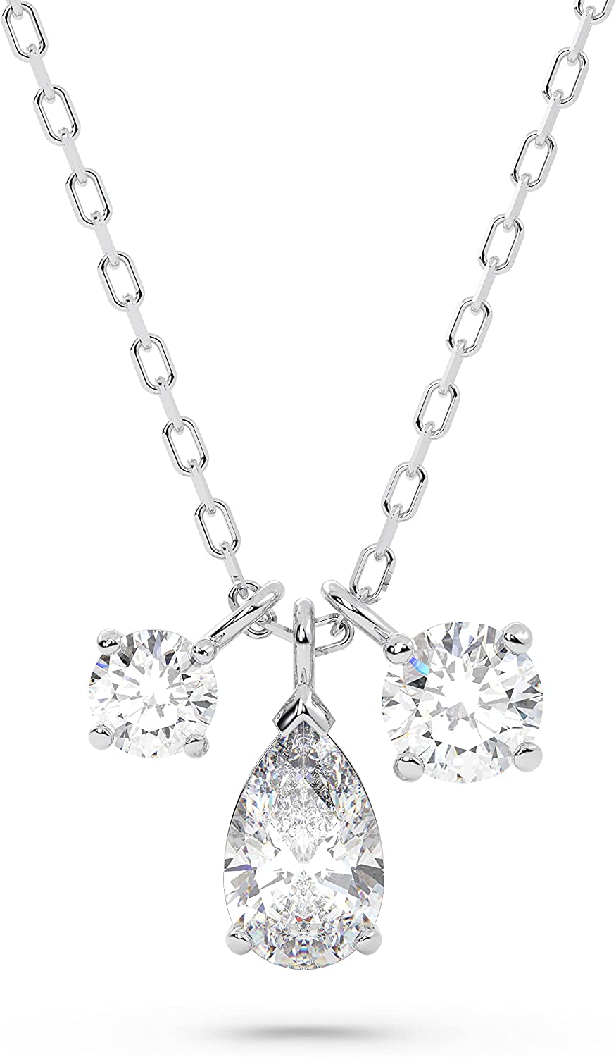 Swarovski Attract Pear Jewelry Collection, Rhodium Finish, Clear Crystals