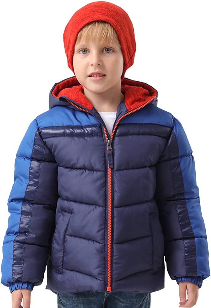HZXVic Boys Warm Winter Coat With Hood, Thicken Puffer Jacket Kids Waterproof Parka Lightweight Outdoor