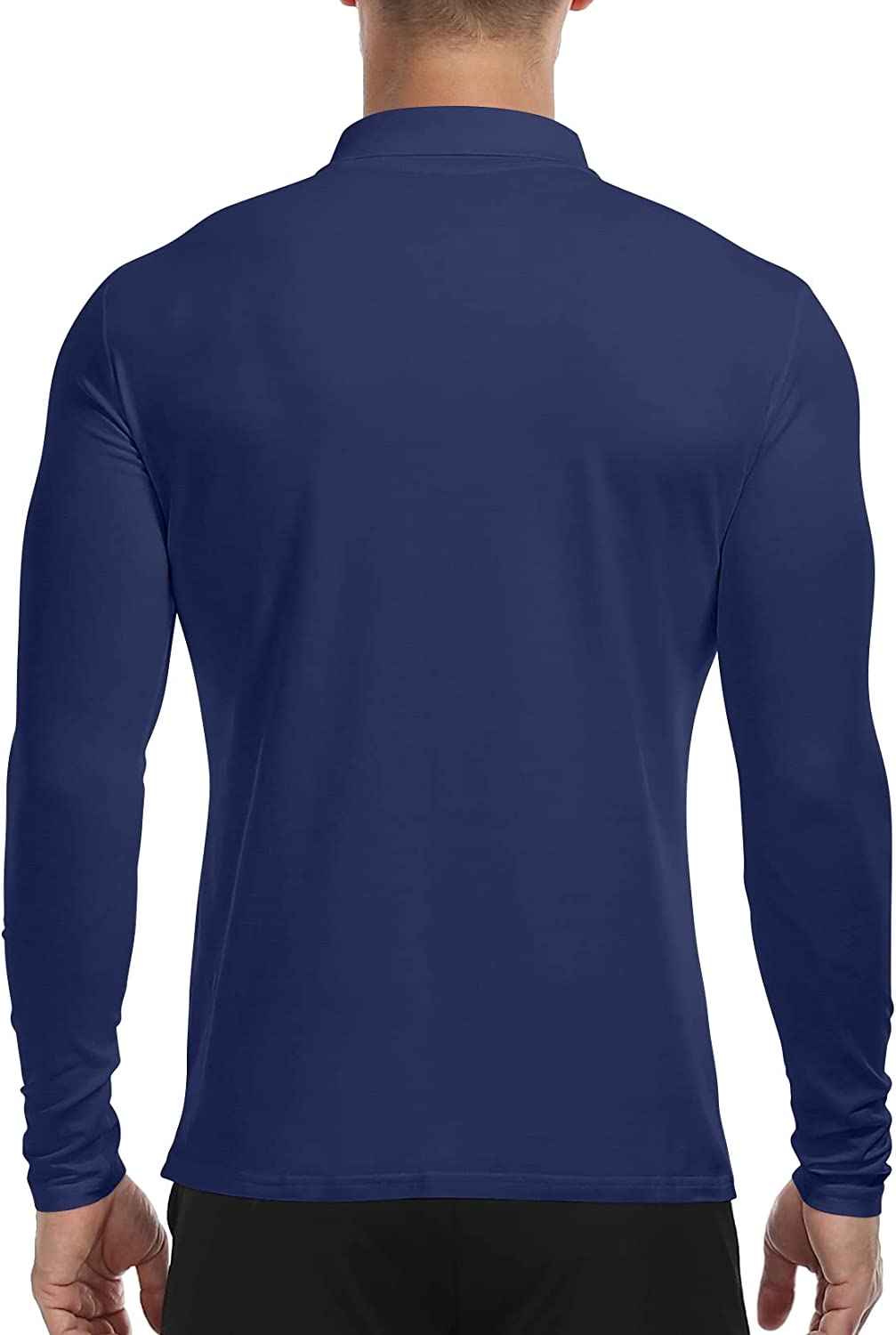 YTD Men's Short/Long Sleeve Polo Shirts Quarter-Zip Casual Slim Fit Lapel Neck Basic Designed Cotton Shirts