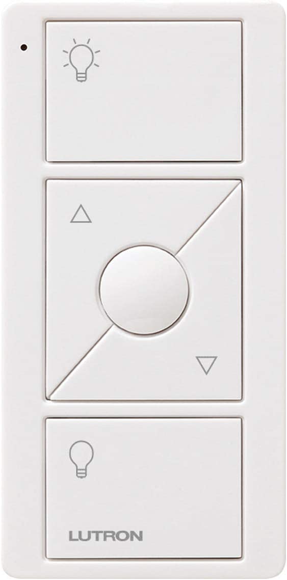Lutron Pico Smart Remote Control for Caséta Smart Dimmer Switch | PJ2-3BRL-WH-L01R | White