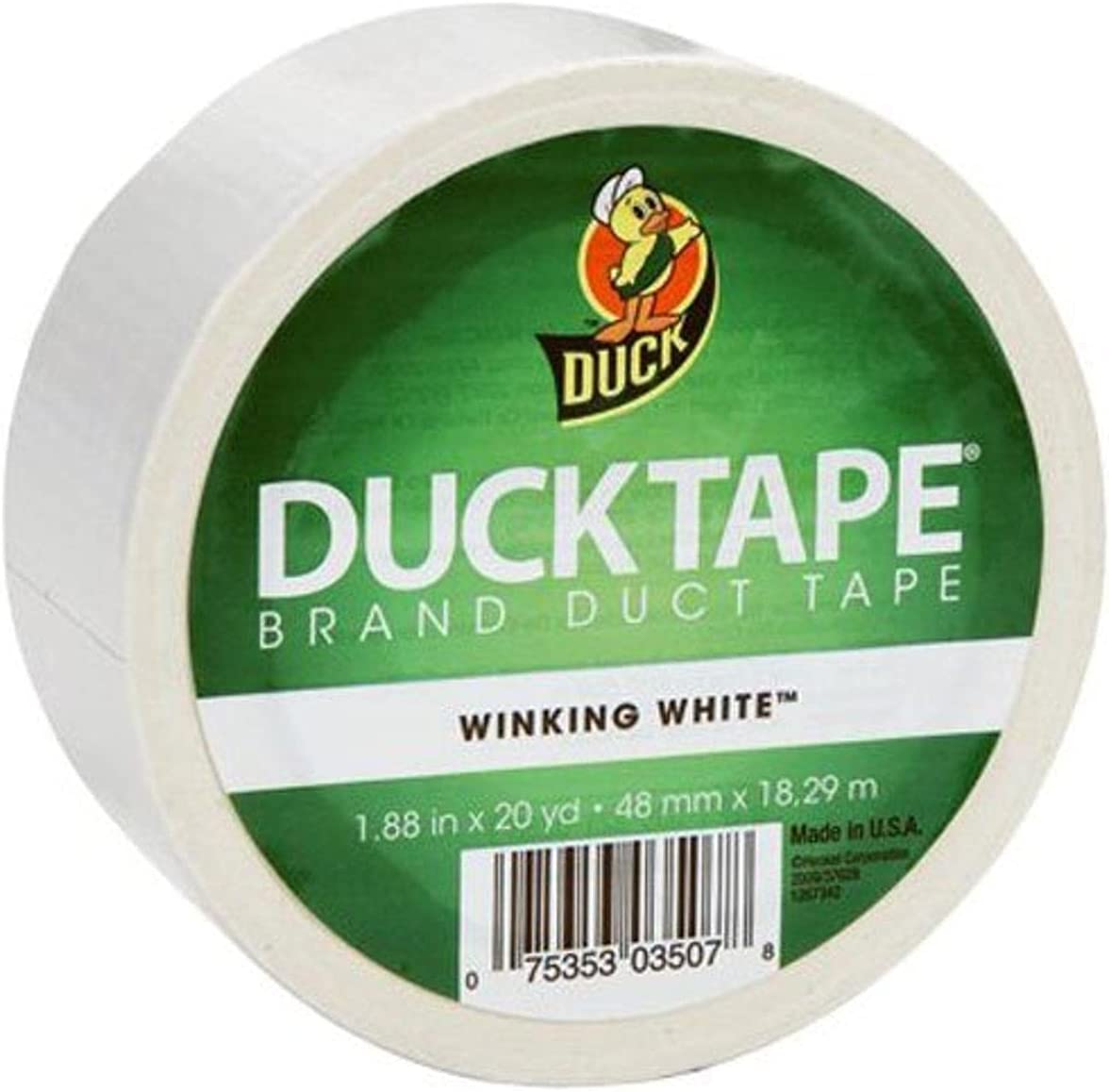 Duck Brand 392873 White Color Duct Tape, 1.88-Inch by 20 Yards, Single Roll