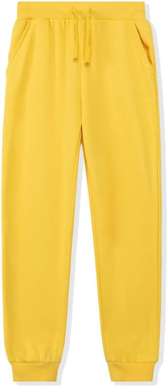 DOTDOG Kids Unisex Soft Brushed Fleece Pull-on Jogger Sweatpants Basic Casual Pants for Boys or Girls (3-12 Years)