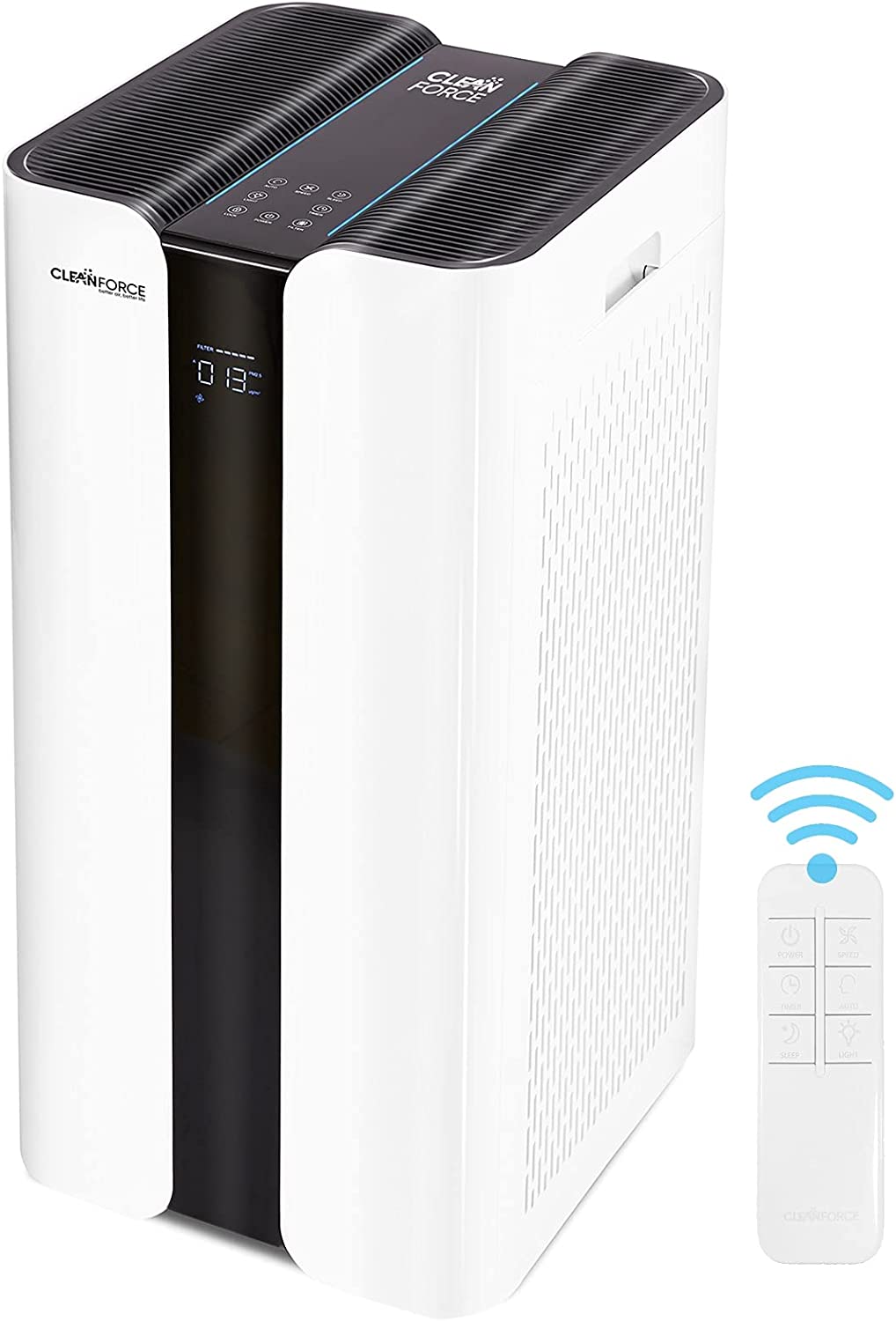 CleanForce MEGA1000 Extra large Air Purifier for home large room, covers 3000 sqft, H13 True HEPA Filter, Filters 99.97% dust, smoke, odor, pollen, VOCs, Commercial Air Cleaner for office, classroom