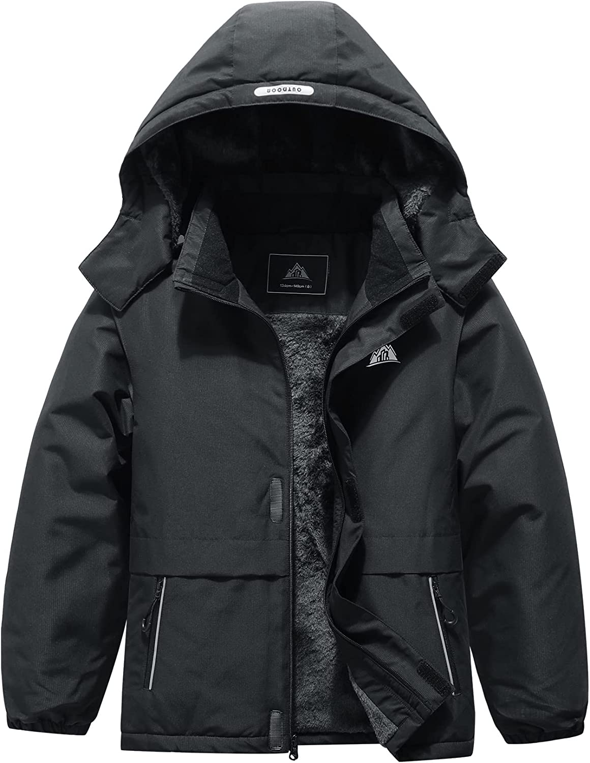 MOERDENG Kid's Waterproof Ski Snow Jacket Hooded Boy's And Girl's Warm Winter Coat Snowboard Windbreaker Hooded Raincoat