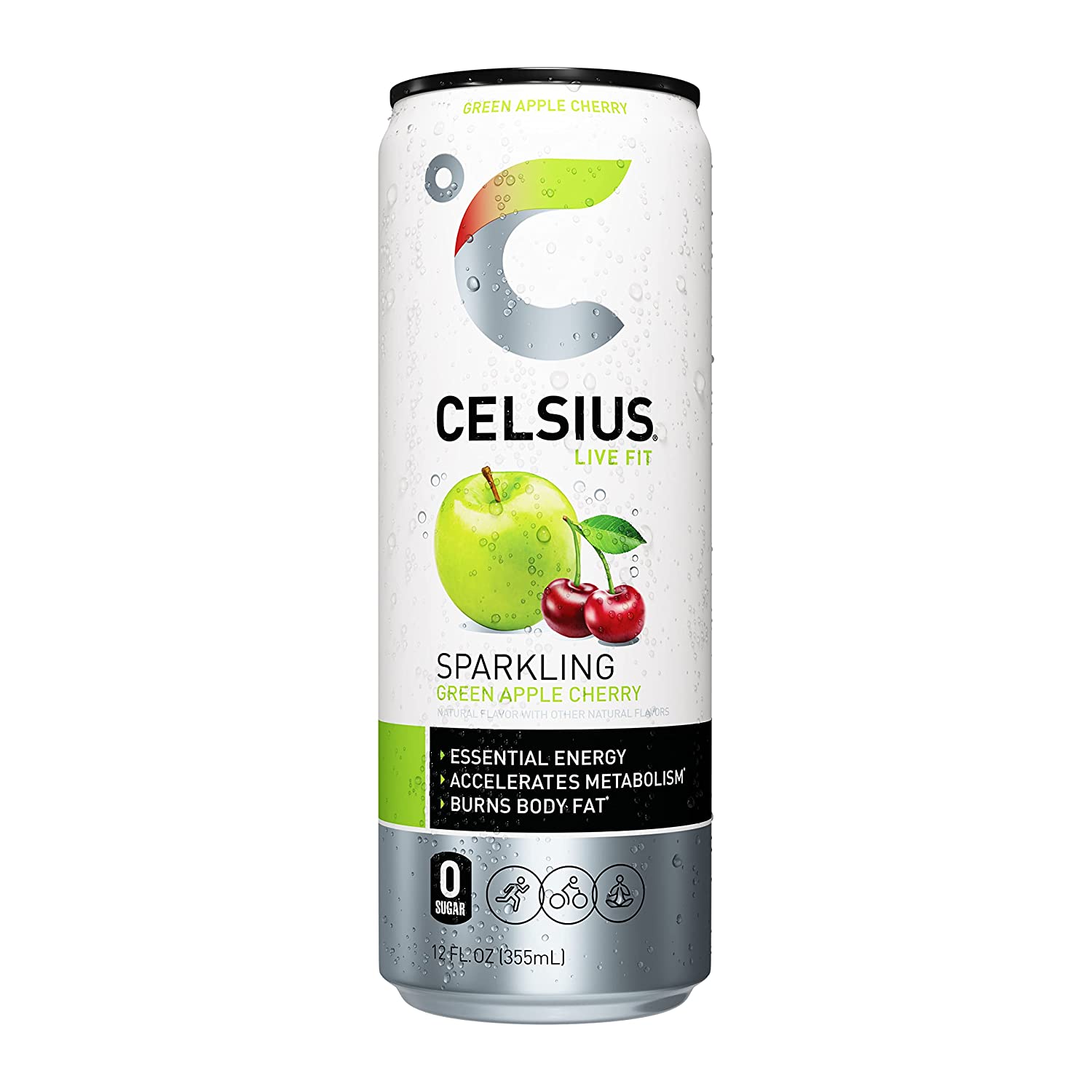 CELSIUS Sparkling Strawberry Guava, Functional Essential Energy Drink 12 Fl Oz (Pack of 12)