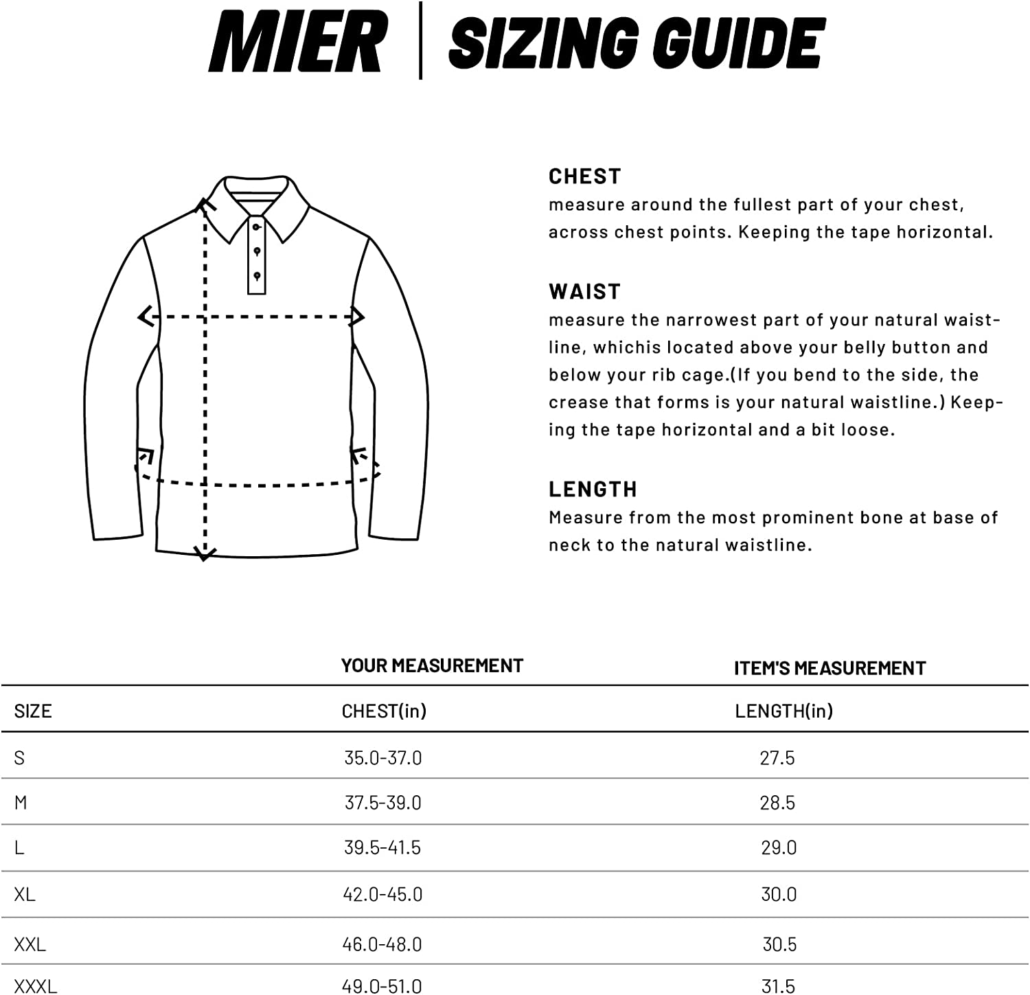 MIER Men's Outdoor Performance Tactical Polo Shirts Short and Long Sleeve, Moisture-Wicking
