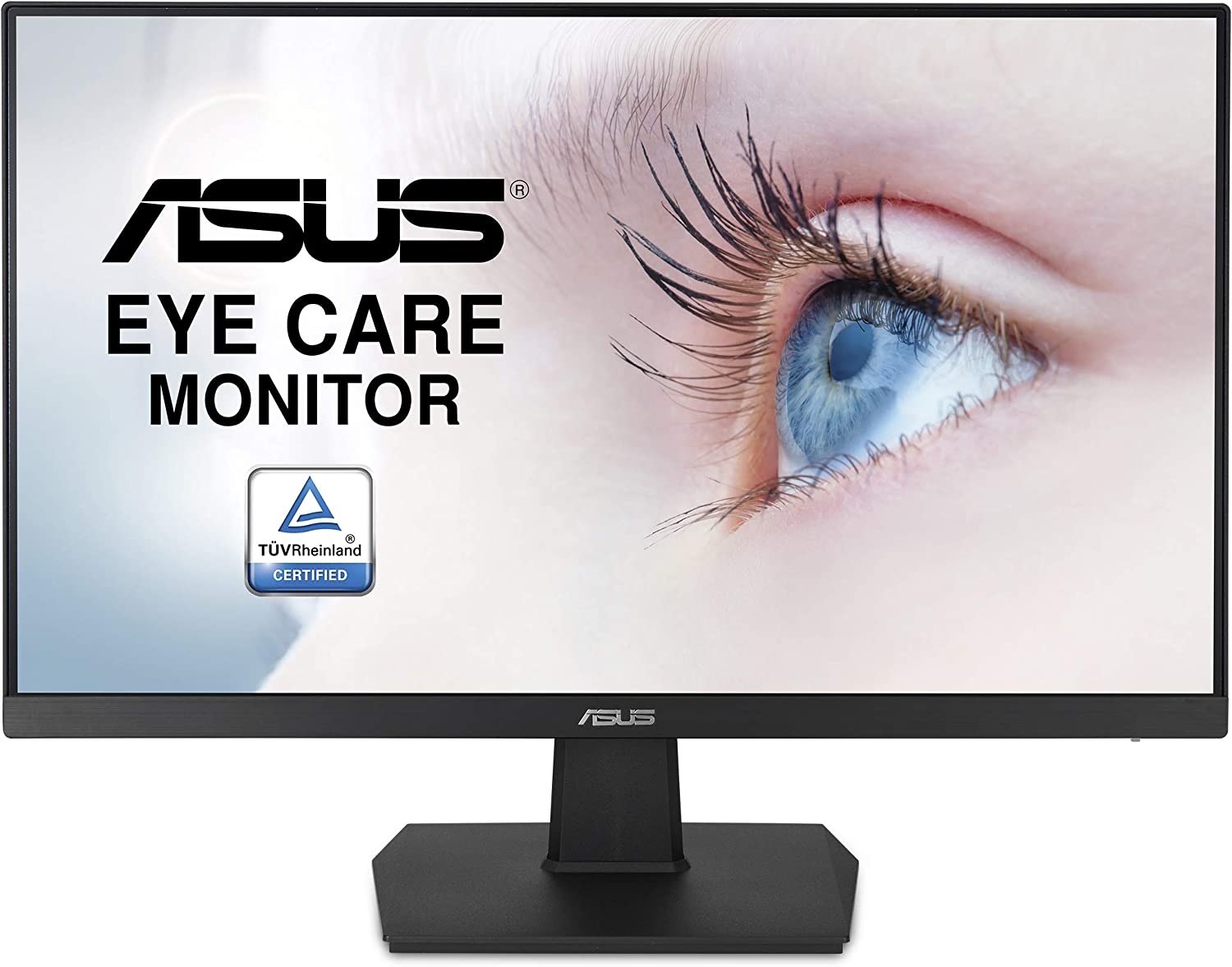 ASUS VA24EHE 23.8” Monitor 75Hz Full HD (1920x1080) IPS Eye Care HDMI D-Sub DVI-D,Black