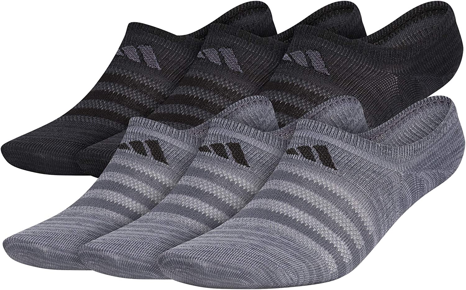 adidas Mens Superlite Super No Show Socks (6-pair)