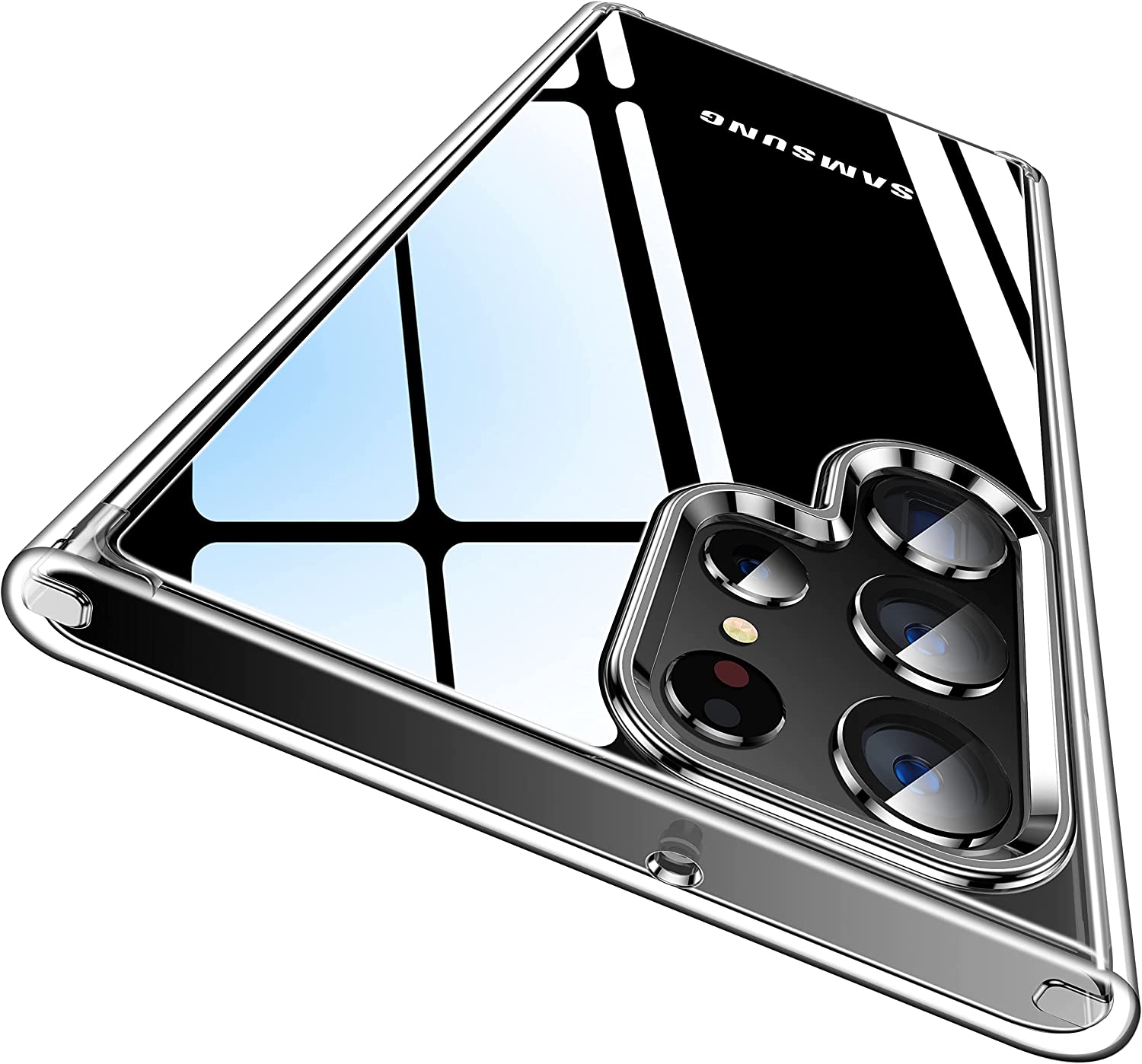 CASEKOO for Samsung Galaxy S22 Ultra Case Crystal Clear [Never Yellow] [Military Grade Drop Protection] Hard Back & Soft Bumper, Slim Thin Protective Shockproof Phone case 6.8'' 2022, Clear