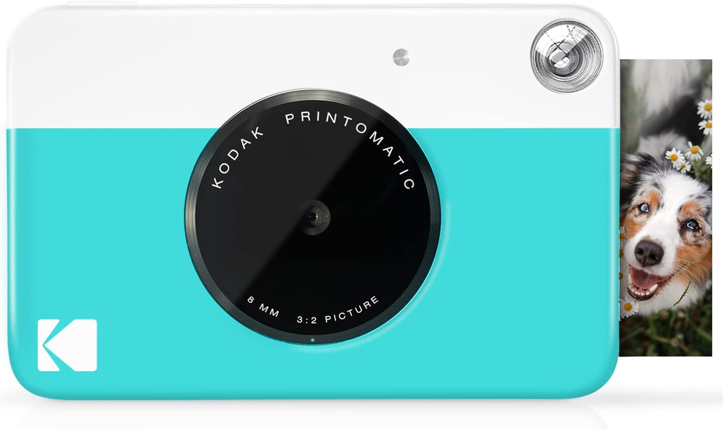 KODAK Printomatic Digital Instant Print Camera - Full Color Prints On ZINK 2x3" Sticky-Backed Photo Paper (Blue) Print Memories Instantly