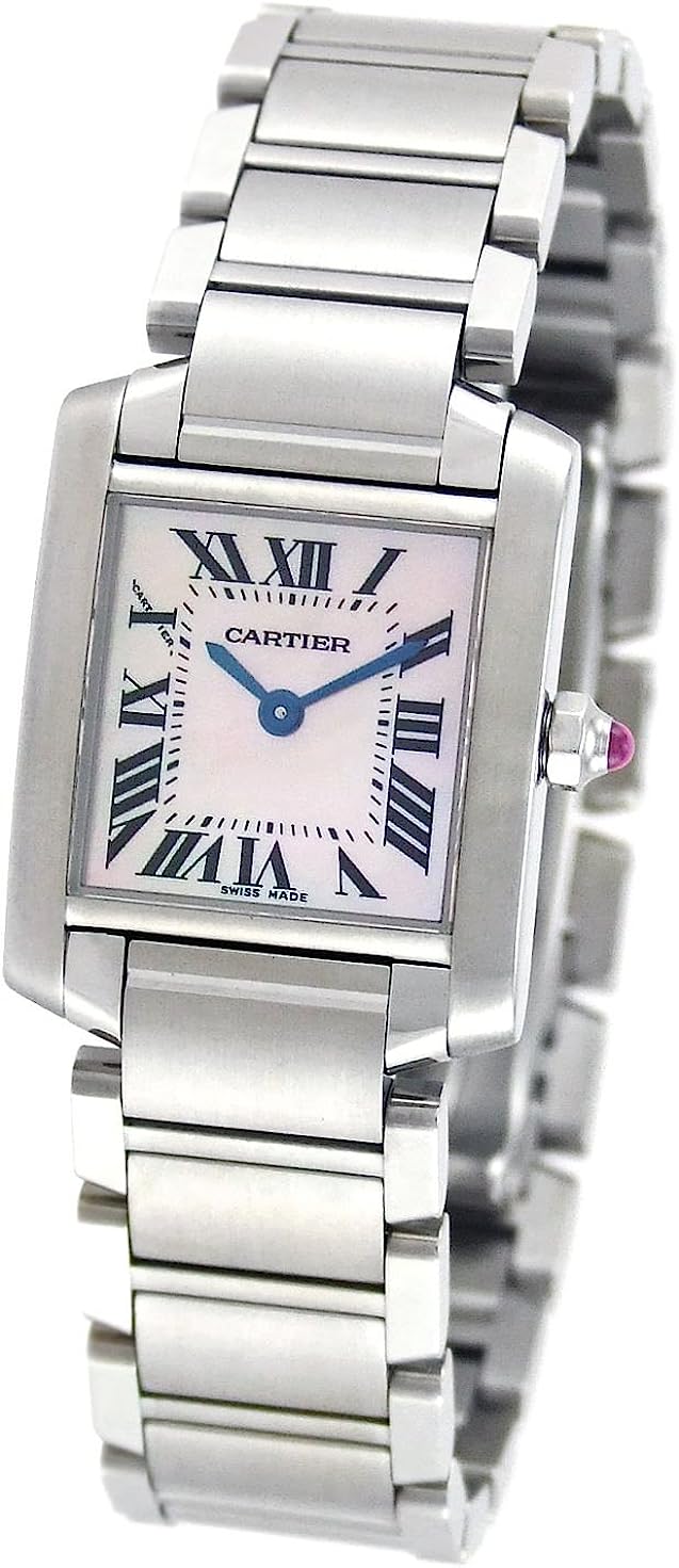 Cartier Women's W51028Q3 Tank Francaise Pink Mother of Pearl Watch