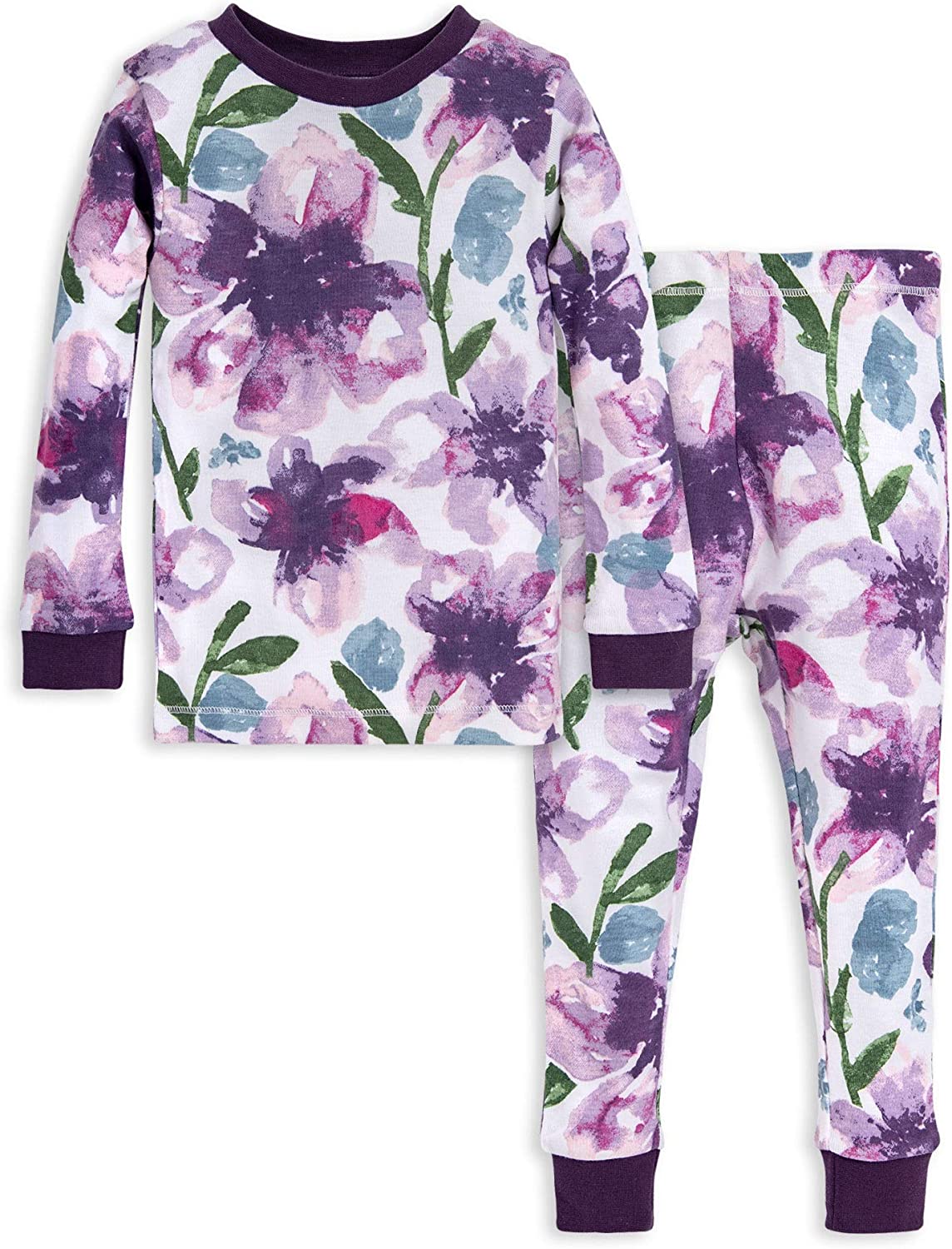 Burt's Bees Baby Baby Girls' Pajamas, Tee and Pant 2-Piece Pj Set, 100% Organic Cotton