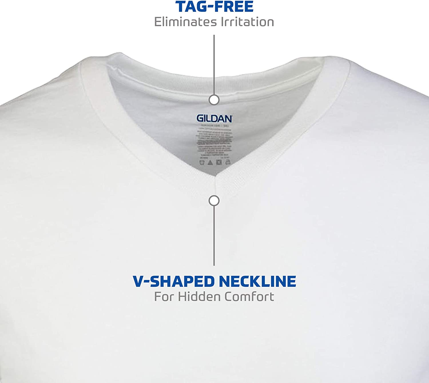 Gildan Men's V-neck T-shirts, Multipack, Style G1103