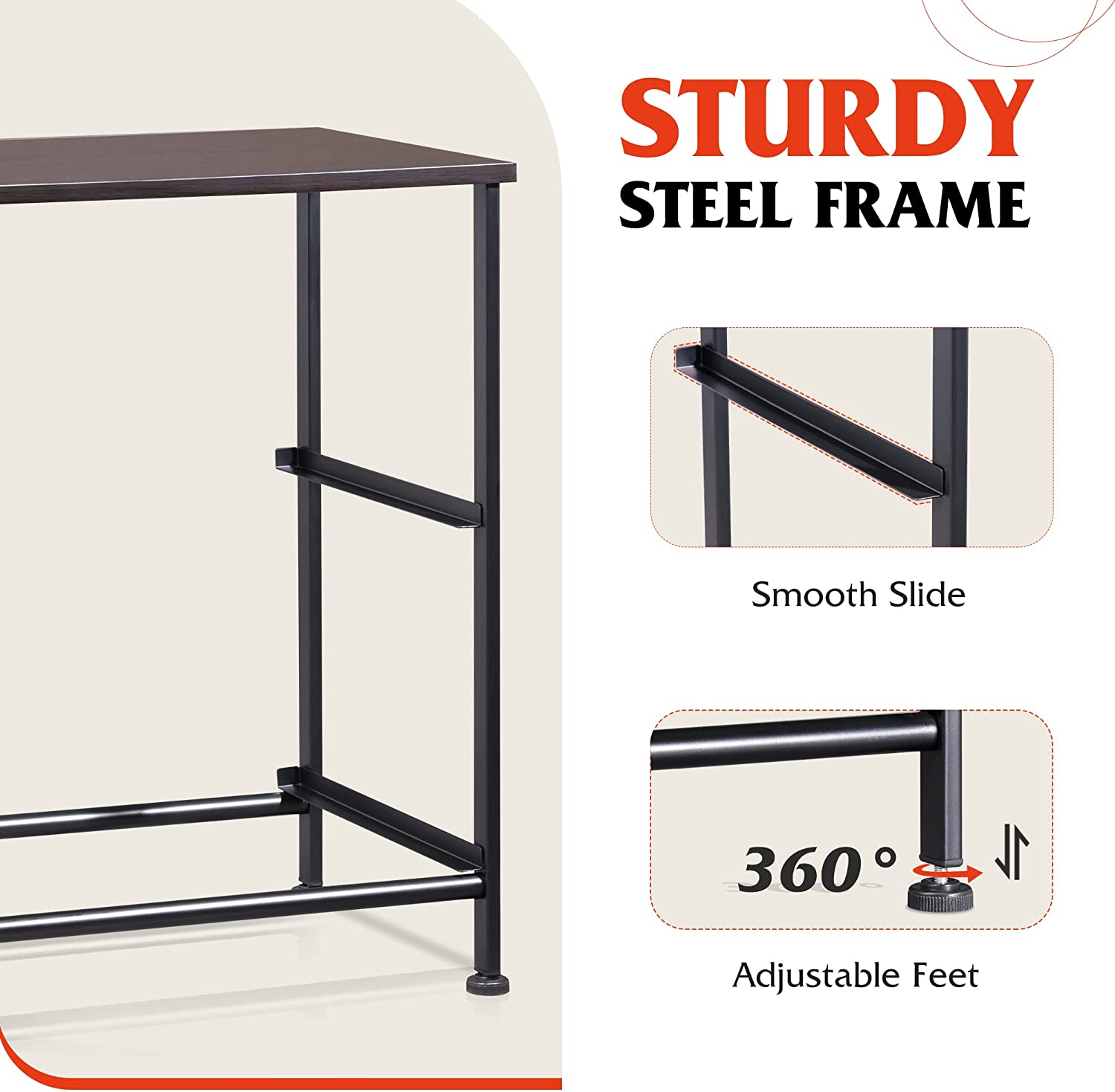 WLIVE Nightstand, 2 Drawer Dresser for Bedroom, Small Dresser with 2 Drawers, Bedside Furniture, Night Stand, End Table with Fabric Bins for Bedroom, Living Room, College Dorm, Dark Grey