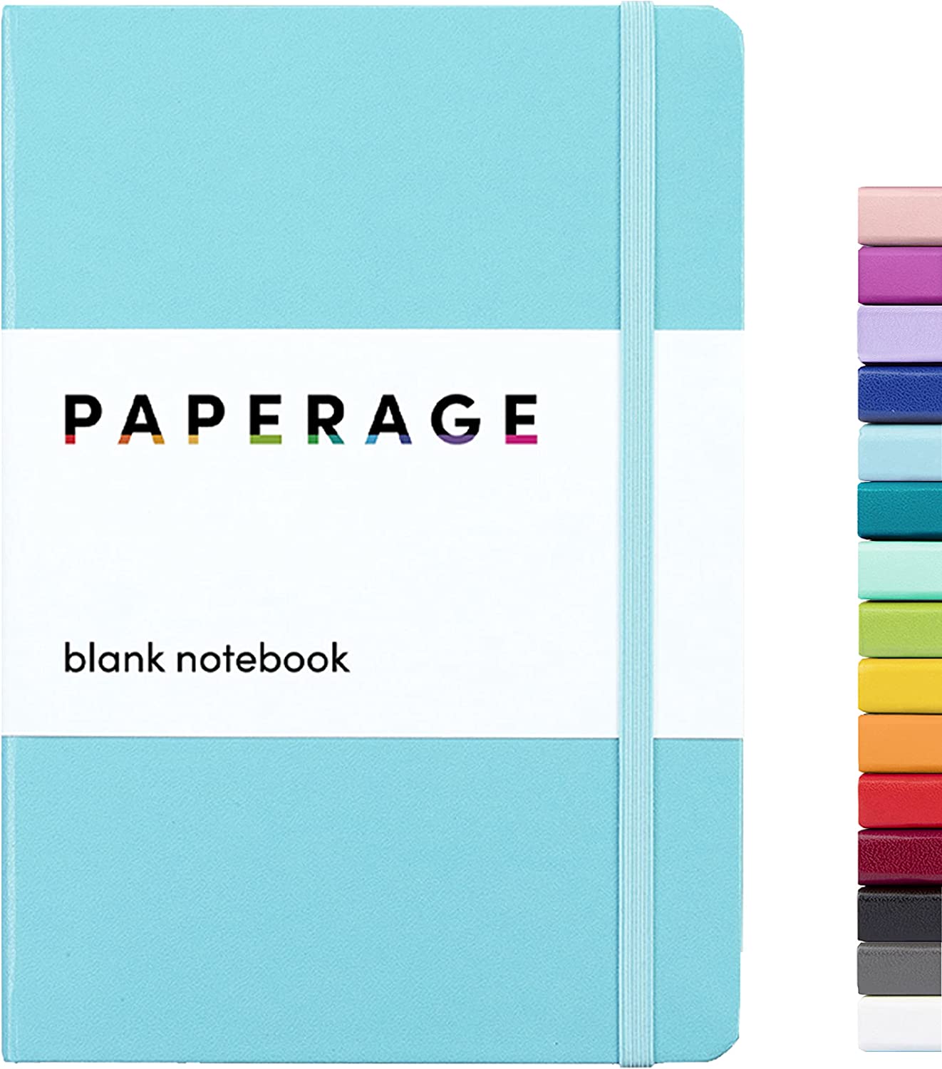 PAPERAGE Blank Journal Notebook, (Blue), 160 Pages, Medium 5.7 inches x 8 inches - 100 gsm Thick Paper, Hardcover