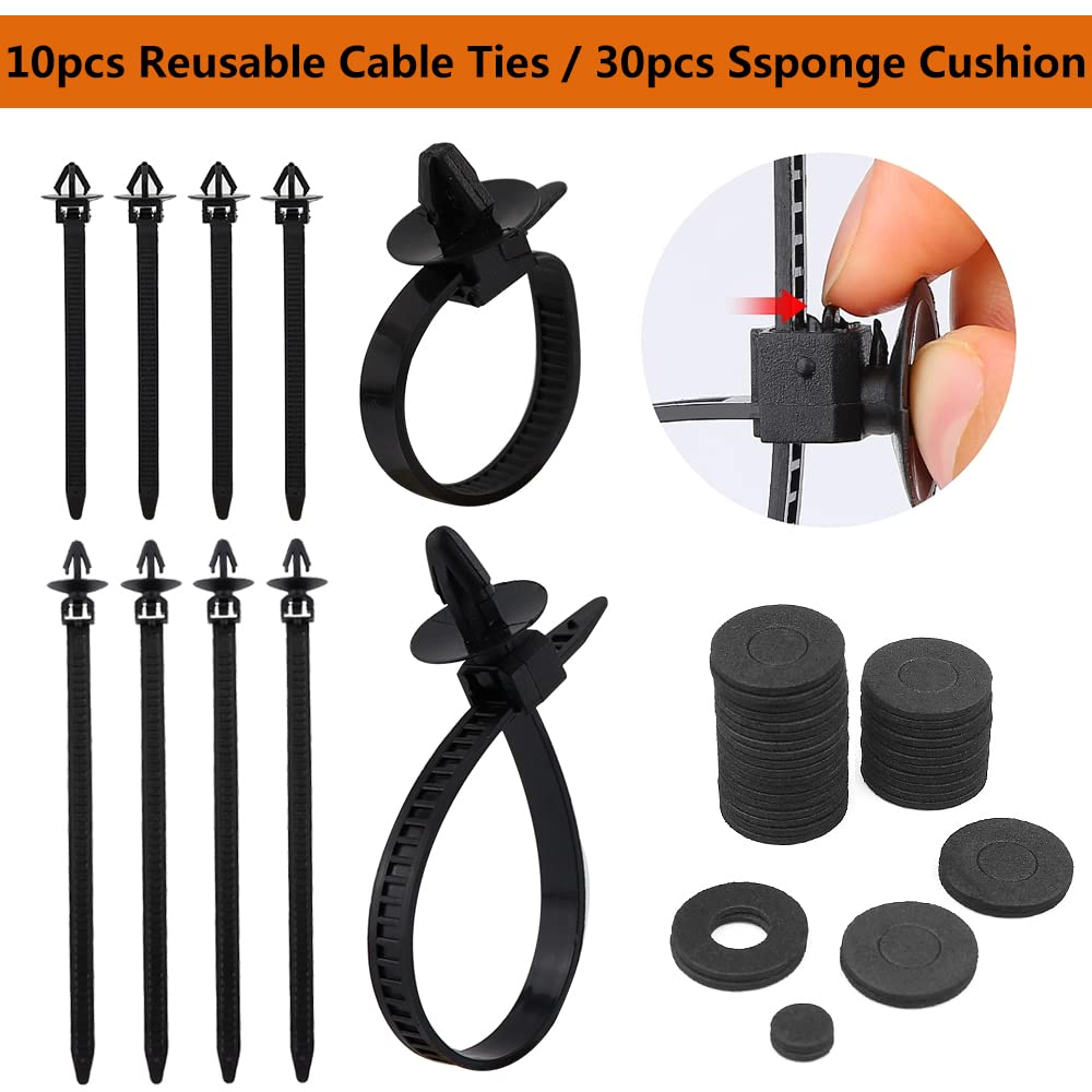 Grutov 800Pcs Car Push Retainer Clips Automotive Screws Auto Body Fastener Push Pins Kit Set Panel Bumper Clips with 10 Cable Ties Fastener Remover for GM Ford Toyota Honda Chrysler Acura Red