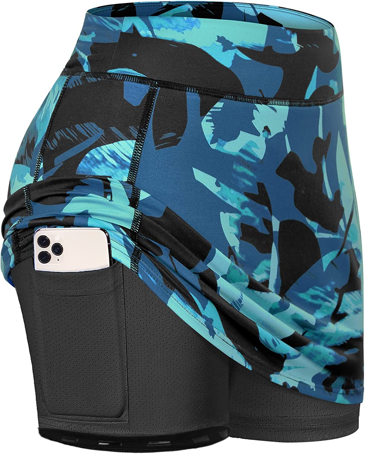 BLEVONH Liner Non-Slip Belt Golf Skorts Skirts for Women with Pocket XS-2XL