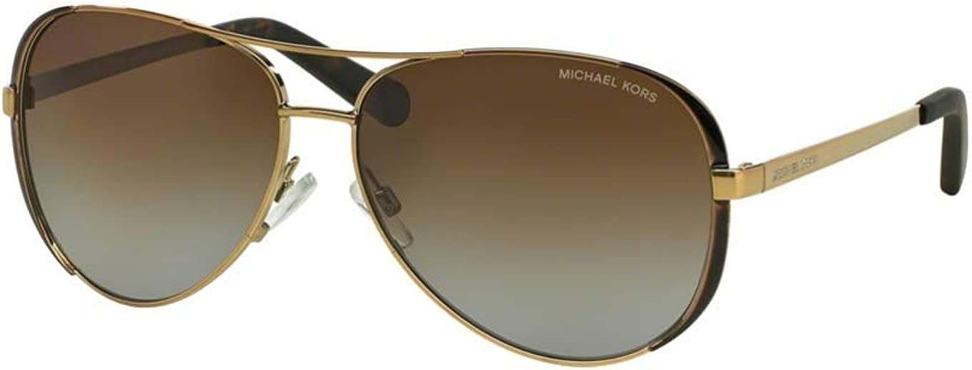 Michael Kors MK5004 Chelsea Aviator Polarized Sunglasses Gold w/Brown Gradient (1014/T5) MK 5004 1014T5 59mm Authentic