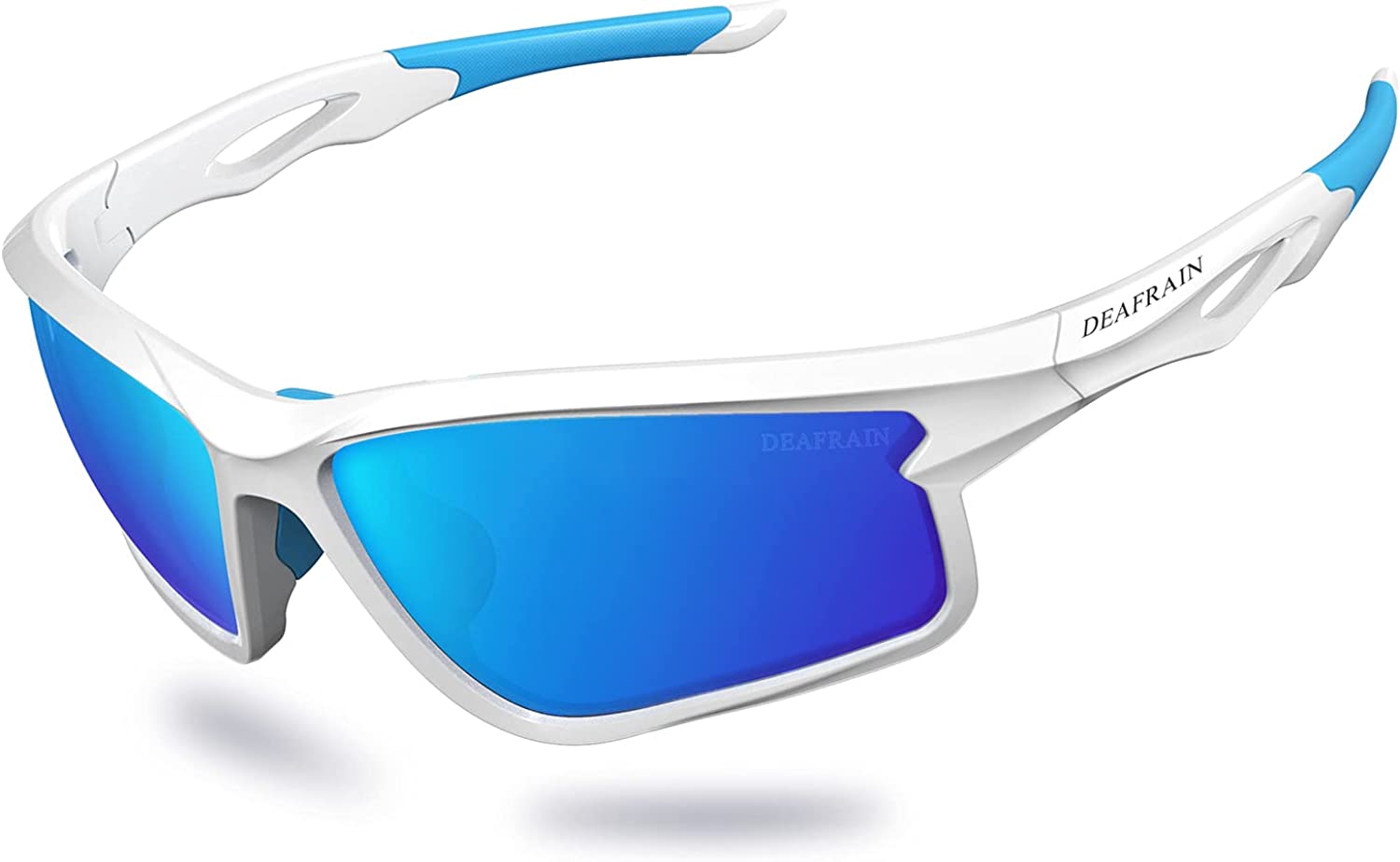 DEAFRAIN Polarized Sports Sunglasses for Men Women Cycling Running Driving Fishing TR90 Unbreakable Frame UV Protection