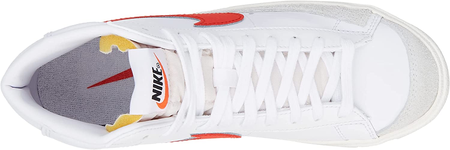 Nike Women's Basketball Shoe, White Habanero Red Sail, 12