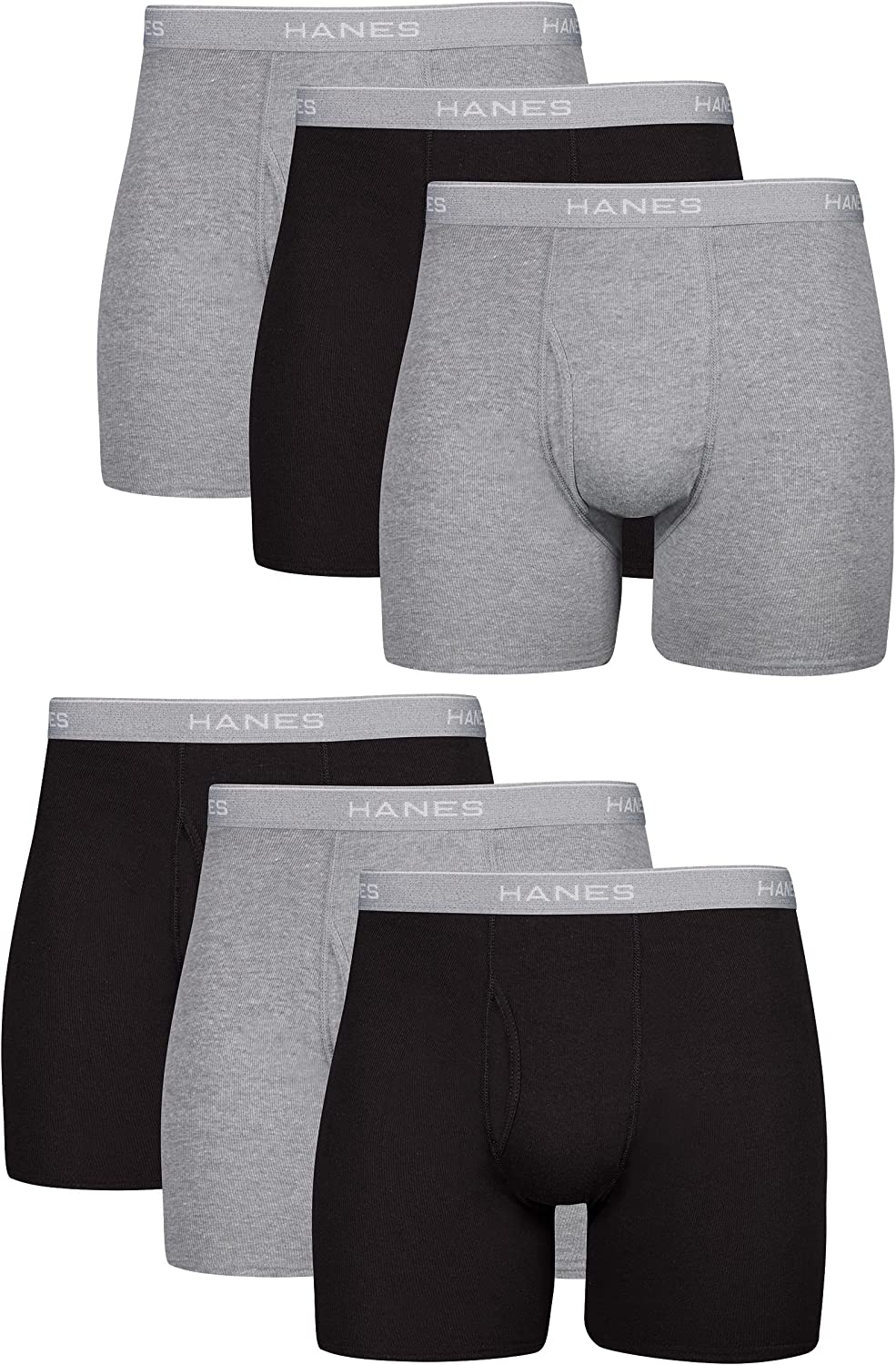 Hanes Boxer Briefs, Cool Dri Moisture-Wicking Underwear, Cotton No-Ride-up for Men, Multi-Packs Available