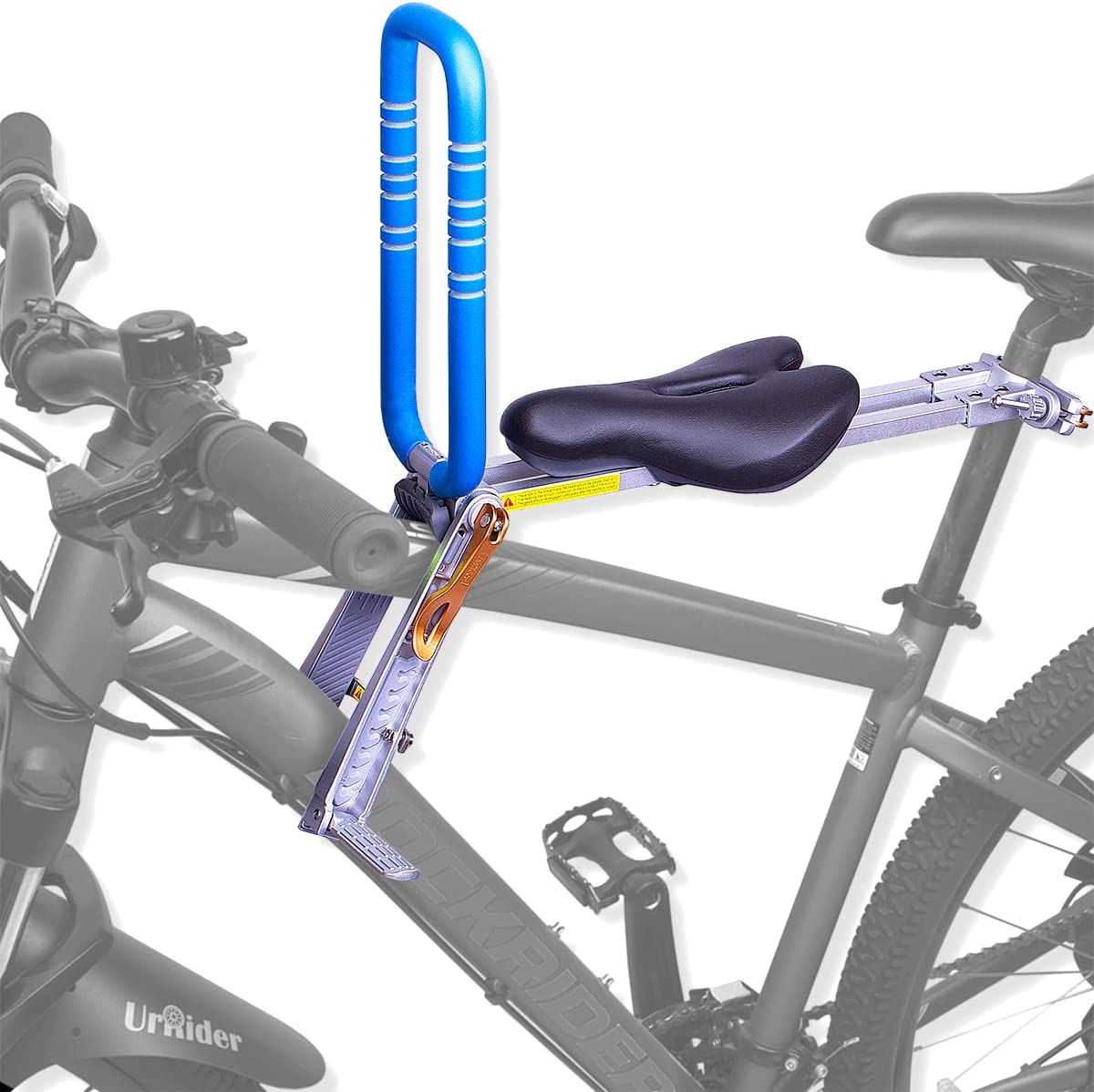 UrRider Child Bike Seat, Front Mount Kids Bike Seat,Fit Mountain Bikes, Cruiser Bikes, Folding Bikes, Ultra Light,Portable, Tool-Free, Quick-Release,Toddler Bike Seat for 2-6 Years(up to 60lbs)