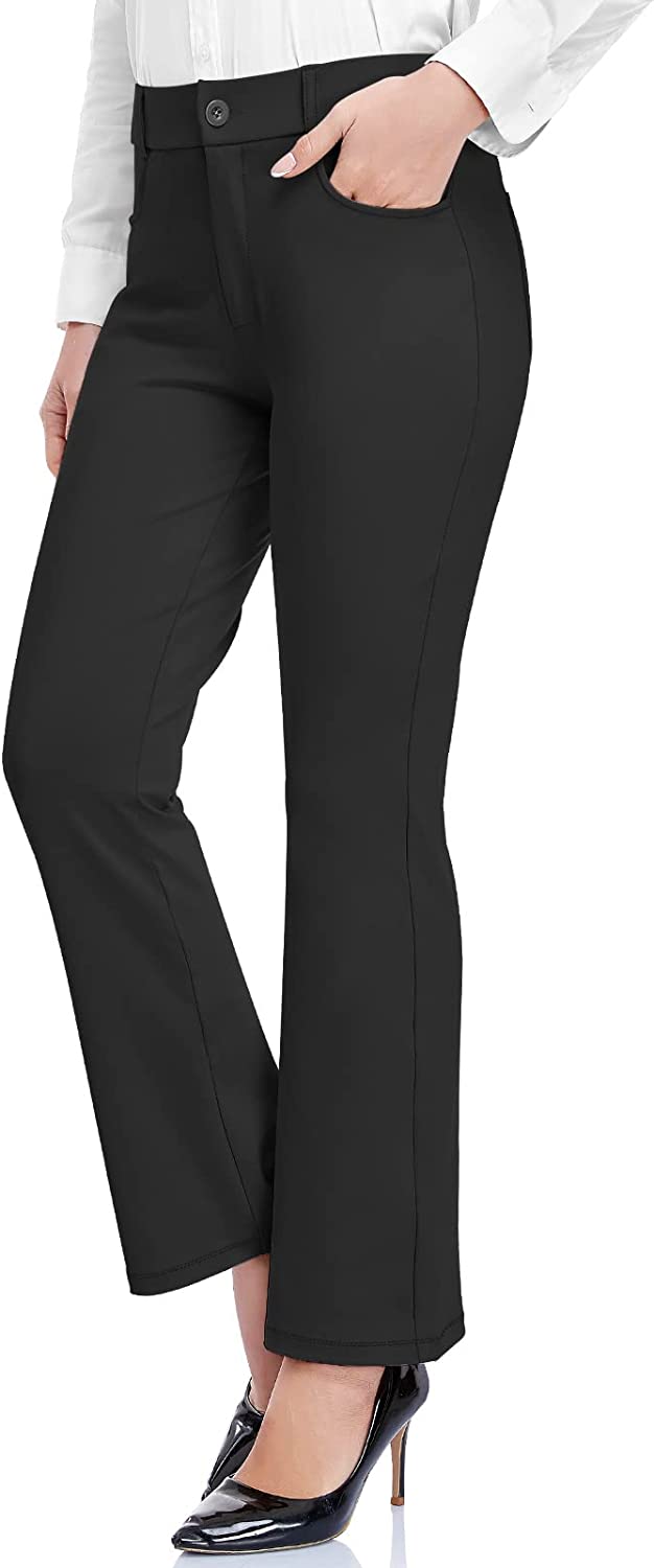 HISKYWIN Womens Dress Pants Stretch Work Office Business Slacks Comfy Yoga Golf Pants with Pockets