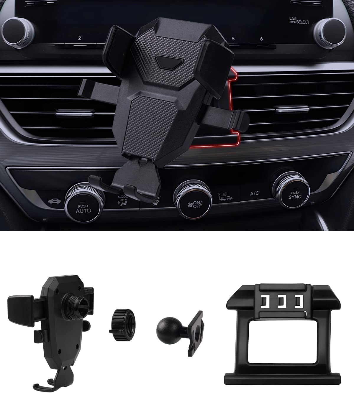 Karltys Compatible with Cell Phone Holder Honda Accord 2018-2022 Car Mobile Phone Holder Dashboard Air Vent Mount for iPhone All iOS Android Phone Fully Adjustable Stand