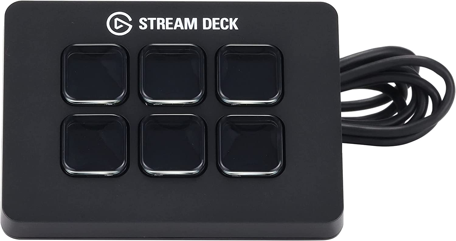 Elgato Stream Deck Mini – Compact Studio Controller， 6 macro keys， trigger actions in apps and software like OBS， Twitch， ​YouTube and more， works with Mac and PC