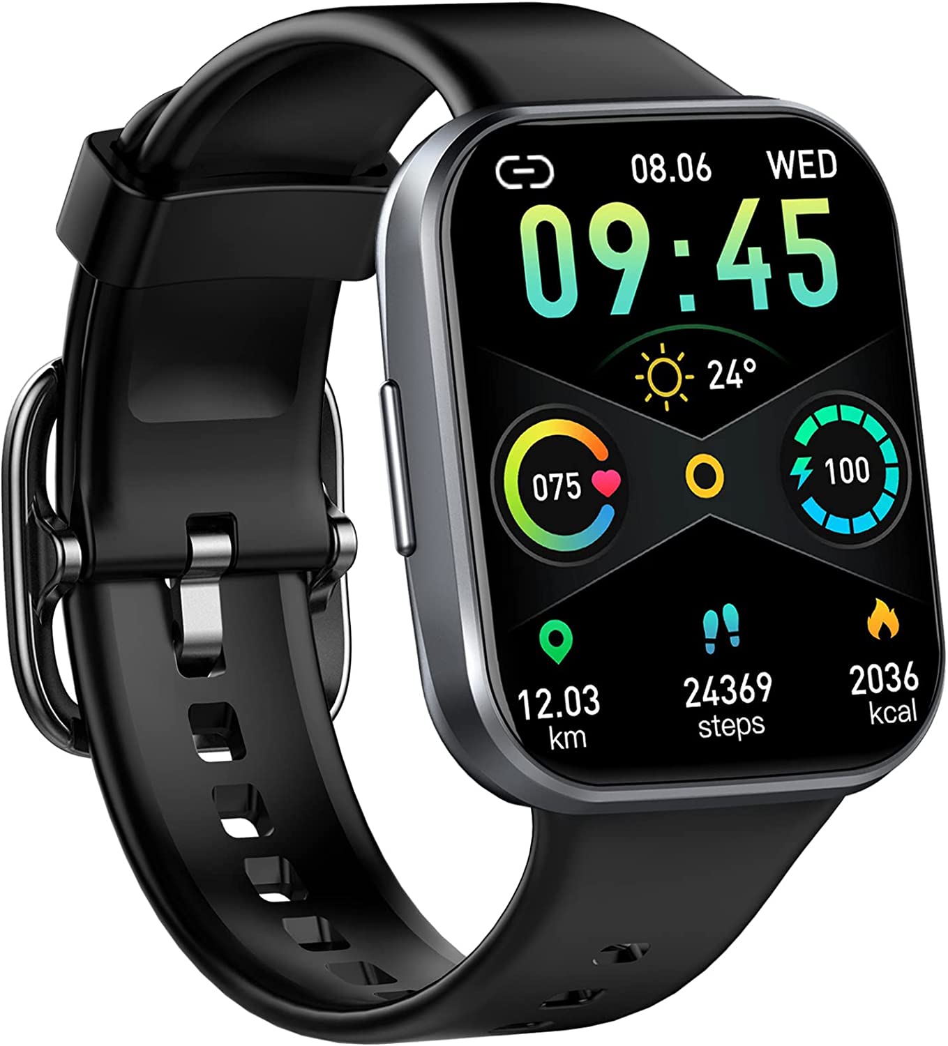 Smart Watch for Men Women, 2022 Fitness Tracker 1.69" Touch Screen Smartwatch Fitness Watch 25 Sports IP68 Waterproof, Heart Rate/Sleep Monitor/Pedometer/Calories, Activity Tracker for Android iPhone