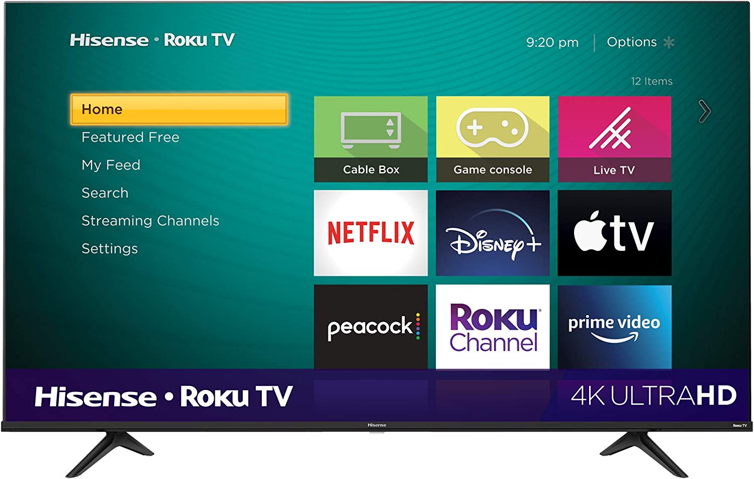 Hisense 65-Inch Class R6 Series Dolby Vision HDR 4K UHD Roku Smart TV with Alexa Compatibility (65R6G, 2021 Model),Black