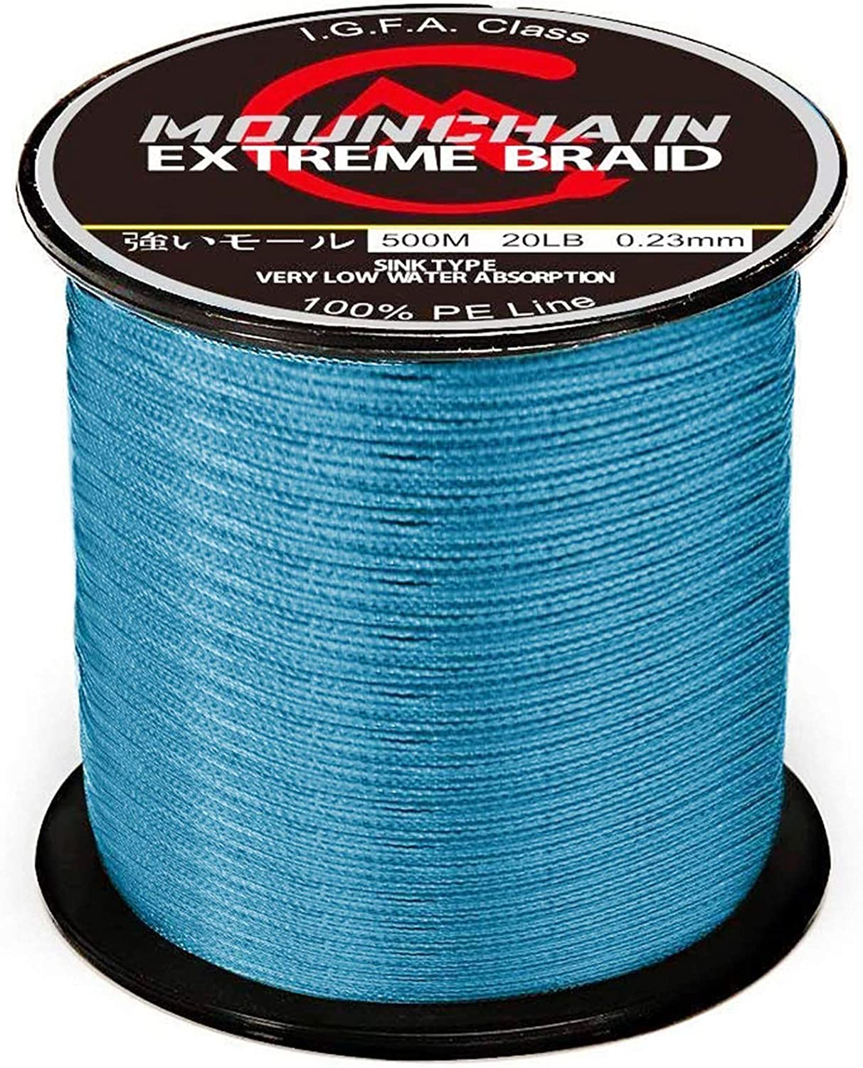 Mounchain Braided Fishing Line, 4 or 8 Strands Abrasion Resistant Braided Lines Super Strong 100% PE Sensitive Fishing Line 300M / 500M / 1000M