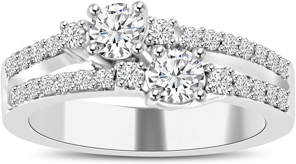 Madina Jewelry 0.75 ct Ladies Round Cut Diamond Anniversary Wedding Band Ring in Platinum