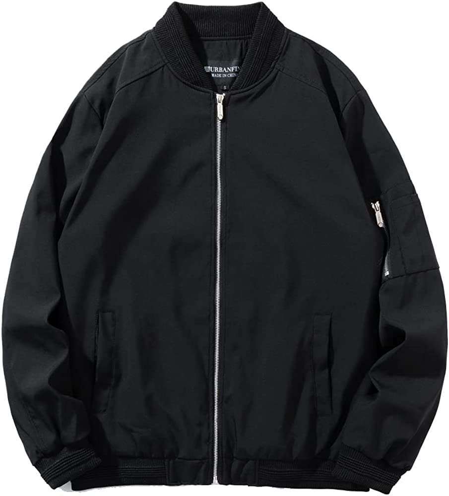 URBANFIND Men's Slim Fit Lightweight Sportswear Jacket Casual Bomber Jacket