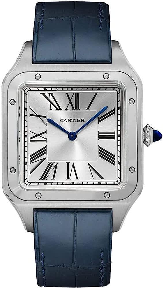 CARTIER XL Santos Dumont Hand Wind Silver Dial Men's Watch WSSA0032
